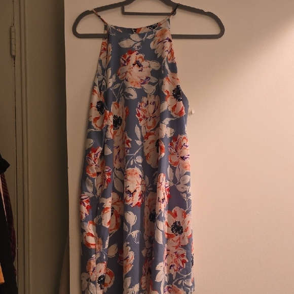 Tiare Hawaii Dresses & Skirts - Tiare Hawaii Floral  A-Line Sun Dress  in Blue and Pink